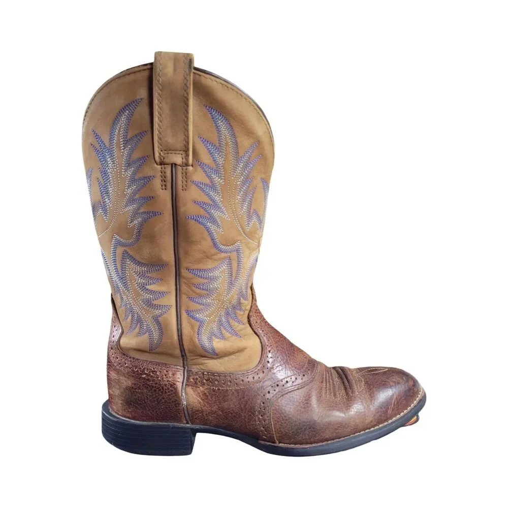 Ariat Men's Heritage Crepe Toe Cowboy Boots Size 9D